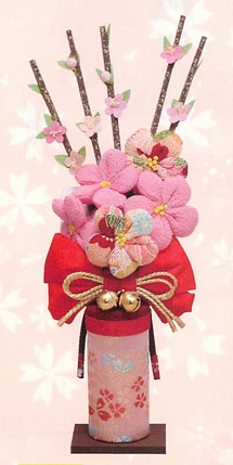 【ご紹介します！安心の日本製！桃の節句を祝う！魔除け・厄除け、長寿をもたらす花飾り！節句の桃花飾り】