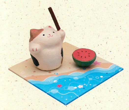 【新登場！日本製です！ほっこり可愛いちぎり和紙の置物！　ちぎり和紙　夏休み満喫】海