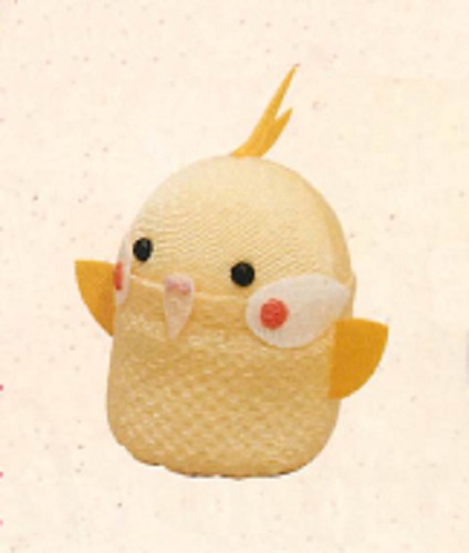 【新登場！安心の日本製！ほっこりかわいい小鳥のお手玉】ちりめんお手玉 オカメインコ クリーム