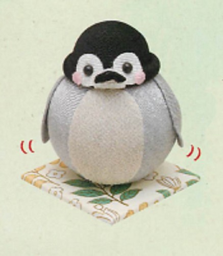 【新登場！日本製！ちりめん和小物！何度でも起き上がる】起き上がりペンギン ペンペン