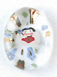 【ご紹介します！食卓を彩る！ほっこりかわいい季節の箸置き！】クリスタル箸置き(そら豆)金太郎