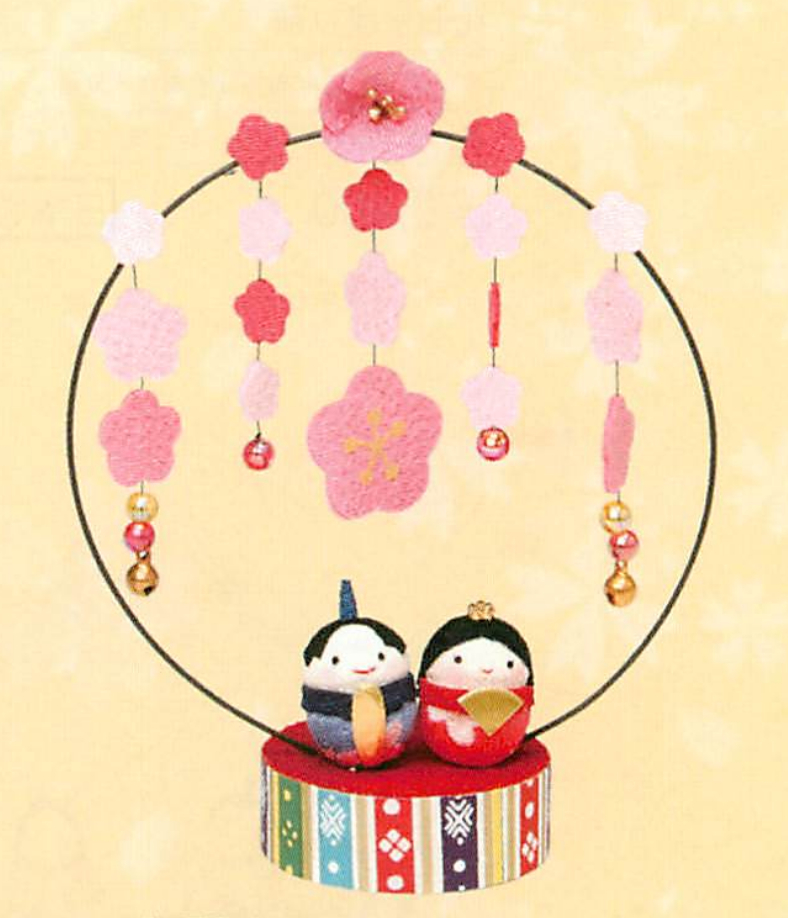 【ご紹介します！安心の日本製！ころんとかわいいお雛様が桃の節句をお祝いします！】満開もも花雛