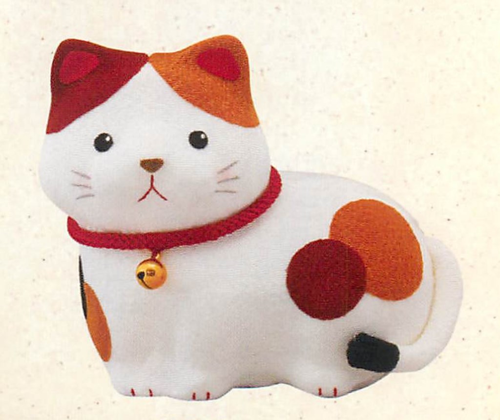 【新作です！日本製で安心！ネコの和雑貨です！】ふくよか猫(三毛)