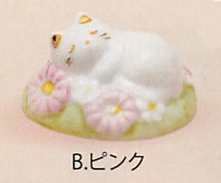 【新登場！心優しいメモリアル・エンディンググッズ！】（磁）お香立てねむり猫（2色）B.ピンク
