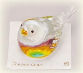【新登場！心優しいメモリアル・エンディンググッズ！ペット用】クリスタル 虹の雫ことり