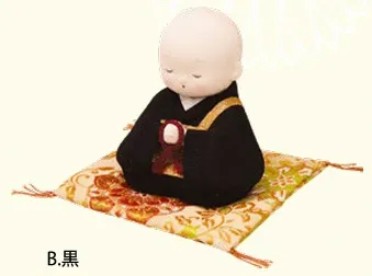 【新登場！日本製！心優しいメモリアル・エンディンググッズ！】（大）ちりめんお坊さん（２色）Ｂ.黒