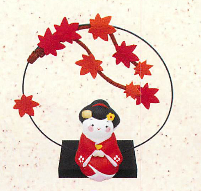 【ご紹介します！日本製！紅葉が色づく季節のほっこりかわいい和雑貨　秋の彩り紅葉（４種）】d.舞妓