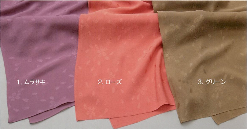 【ご紹介します！柔らかい手触りで使いやすい！二巾 正絹ちりめん桜綸子】