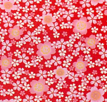 【日本製】大判こぶろしき 桜ちらし／赤 【風呂敷】