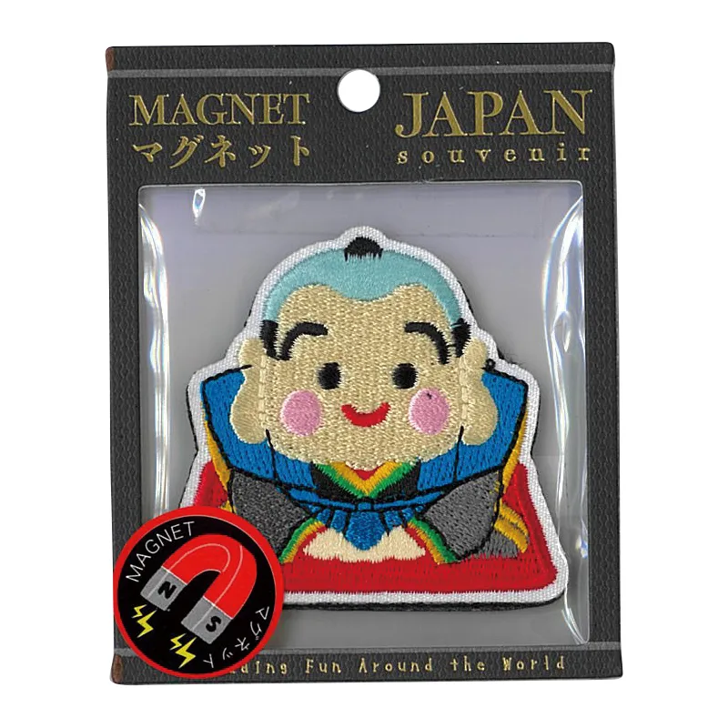 【新登場！日本をイメージした和柄刺繍の雑貨！刺繍マグネット】福助