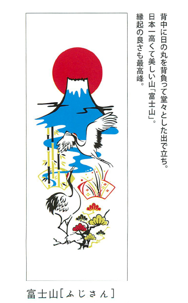 【ご紹介します！安心の日本製！日本を象徴する縁起モチーフがカラフルな手ぬぐい！】縁起手拭　富士山