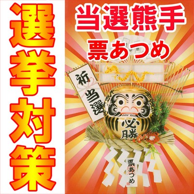 【ご紹介します！選挙グッズの決定版 当選熊手票あつめ だるまと票をかき集める熊手が合体！縁起物】