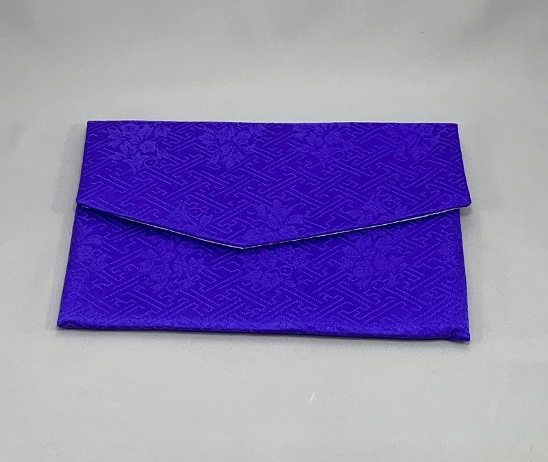【ご紹介します！安心の日本製！正絹100％×日本の伝統美！】京染マスクケース 紫苑