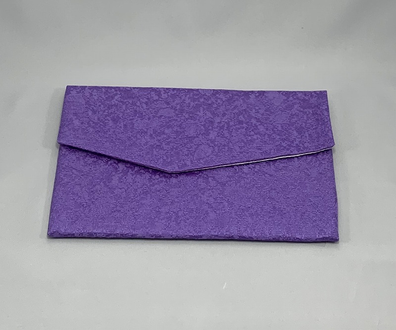 【ご紹介します！安心の日本製！正絹100％×日本の伝統美！】京染マスクケース 藤紫