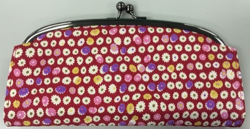 【ご紹介します！安心の日本製！和KOMONO 小紋工房 花柄が華やかな！6.8寸がま口財布】豆小花　赤