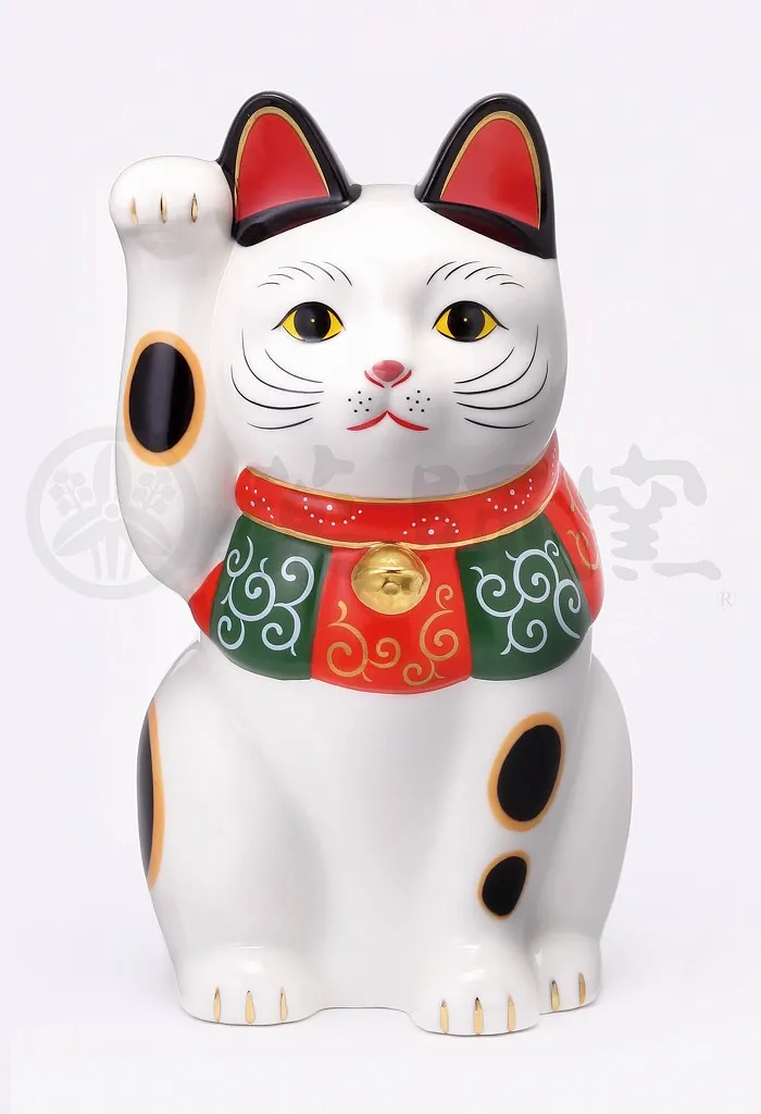 【新発売！やきものの街、瀬戸市発祥のブランド！薬師窯！】唐草招き猫(大)