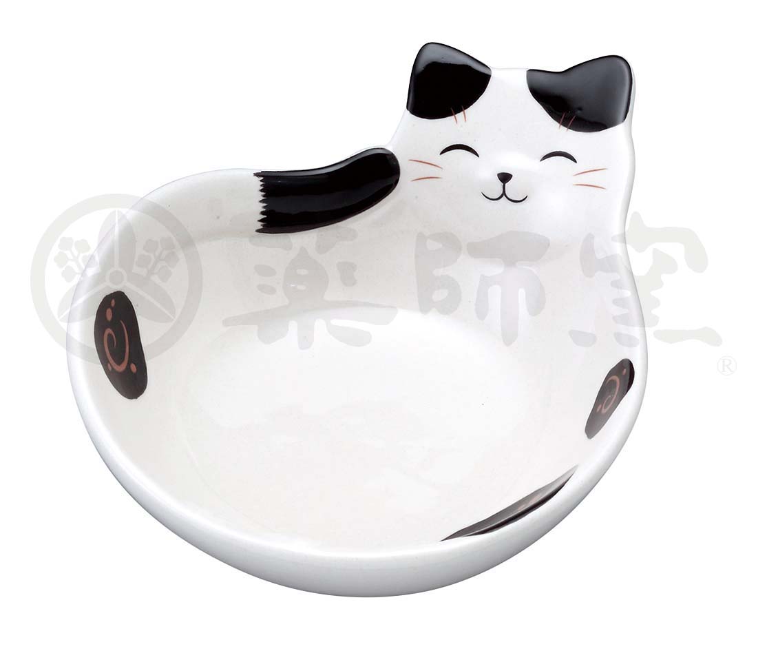 【新登場！やきものの街、瀬戸市発祥のブランド！薬師窯！】猫びよりボウル(ぶち)
