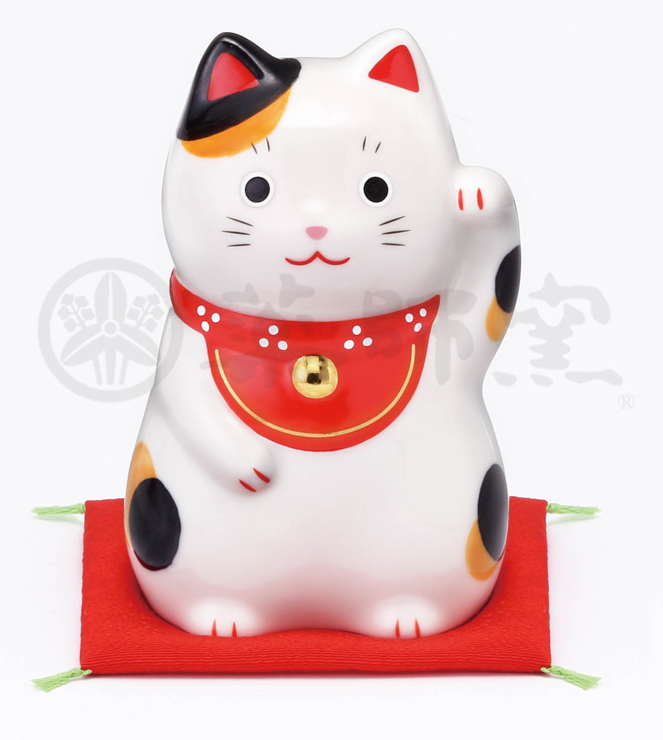 【ご紹介します！日本製！やきものの街、瀬戸市発祥のブランド！薬師窯！】福おいで招き猫(みけ・大)