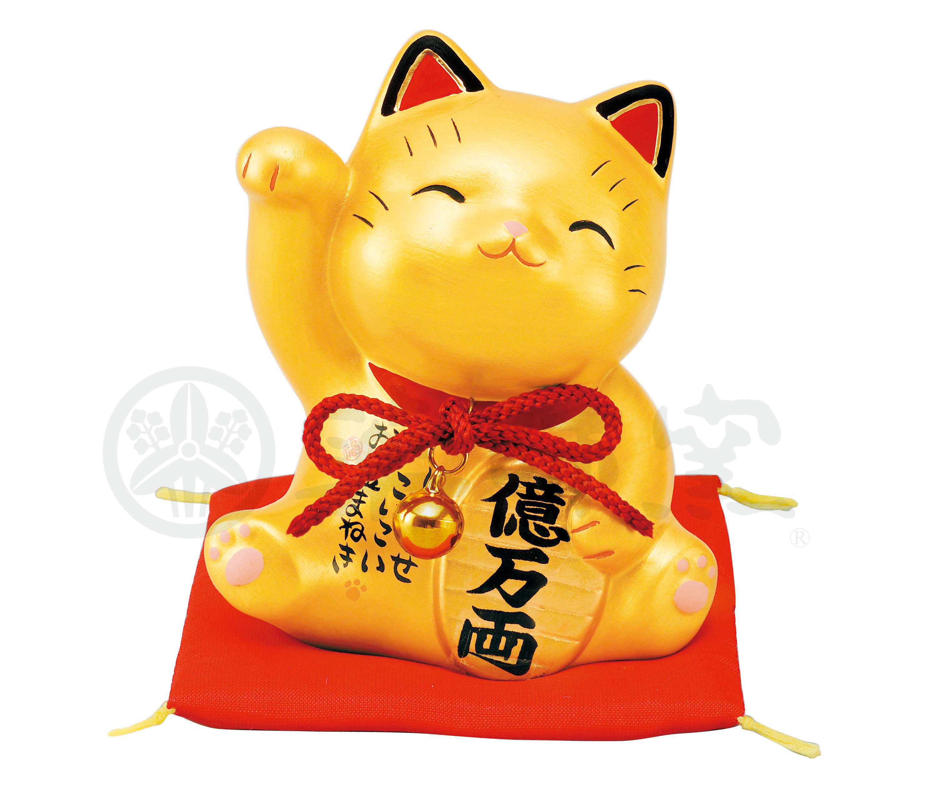 【新登場！やきものの街、瀬戸市発祥のブランド！薬師窯！】彩耀お金招き猫（金）