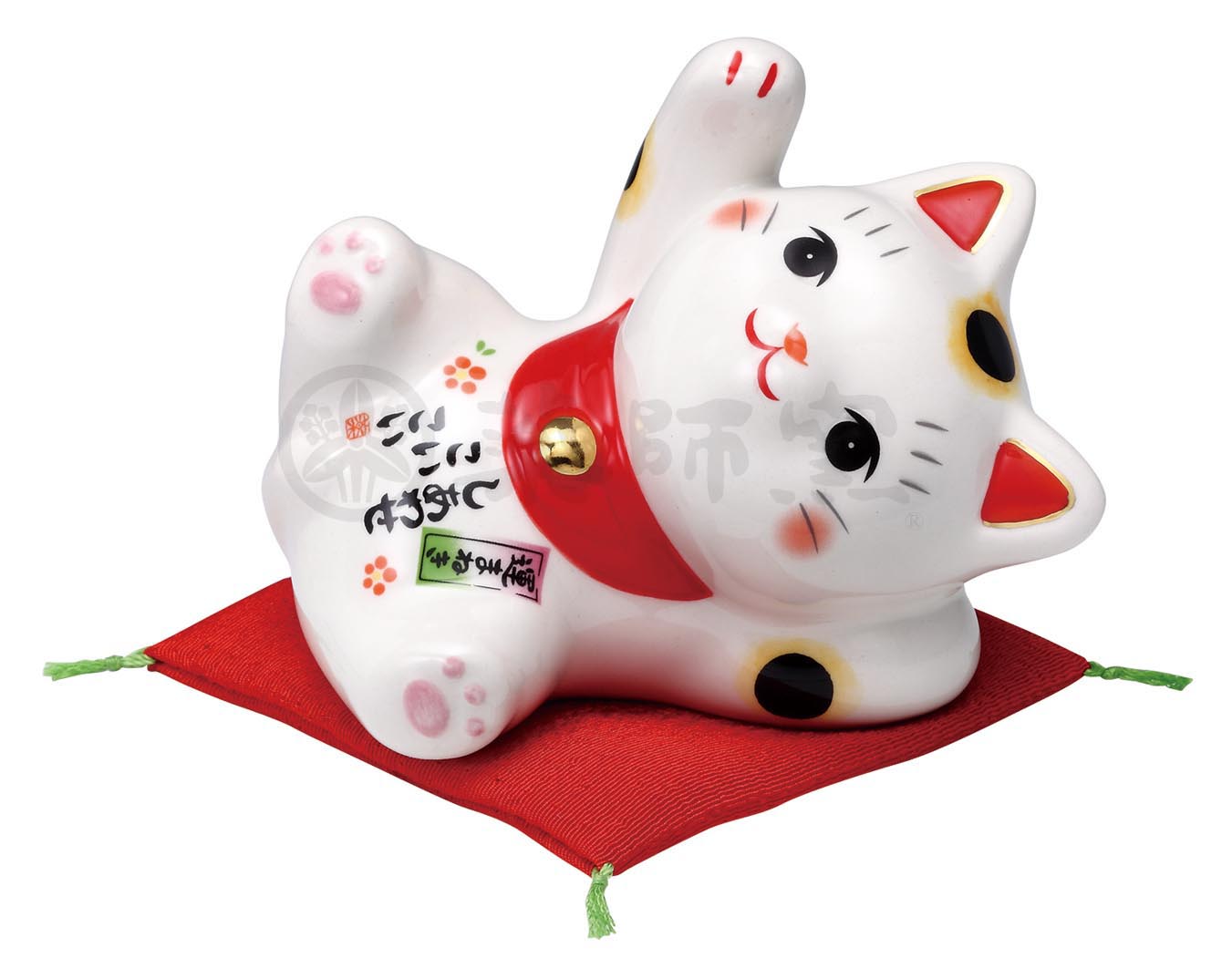 【新登場！日本製！やきものの街、瀬戸市発祥のブランド！薬師窯！】錦彩ふく福招き猫（運まねき）
