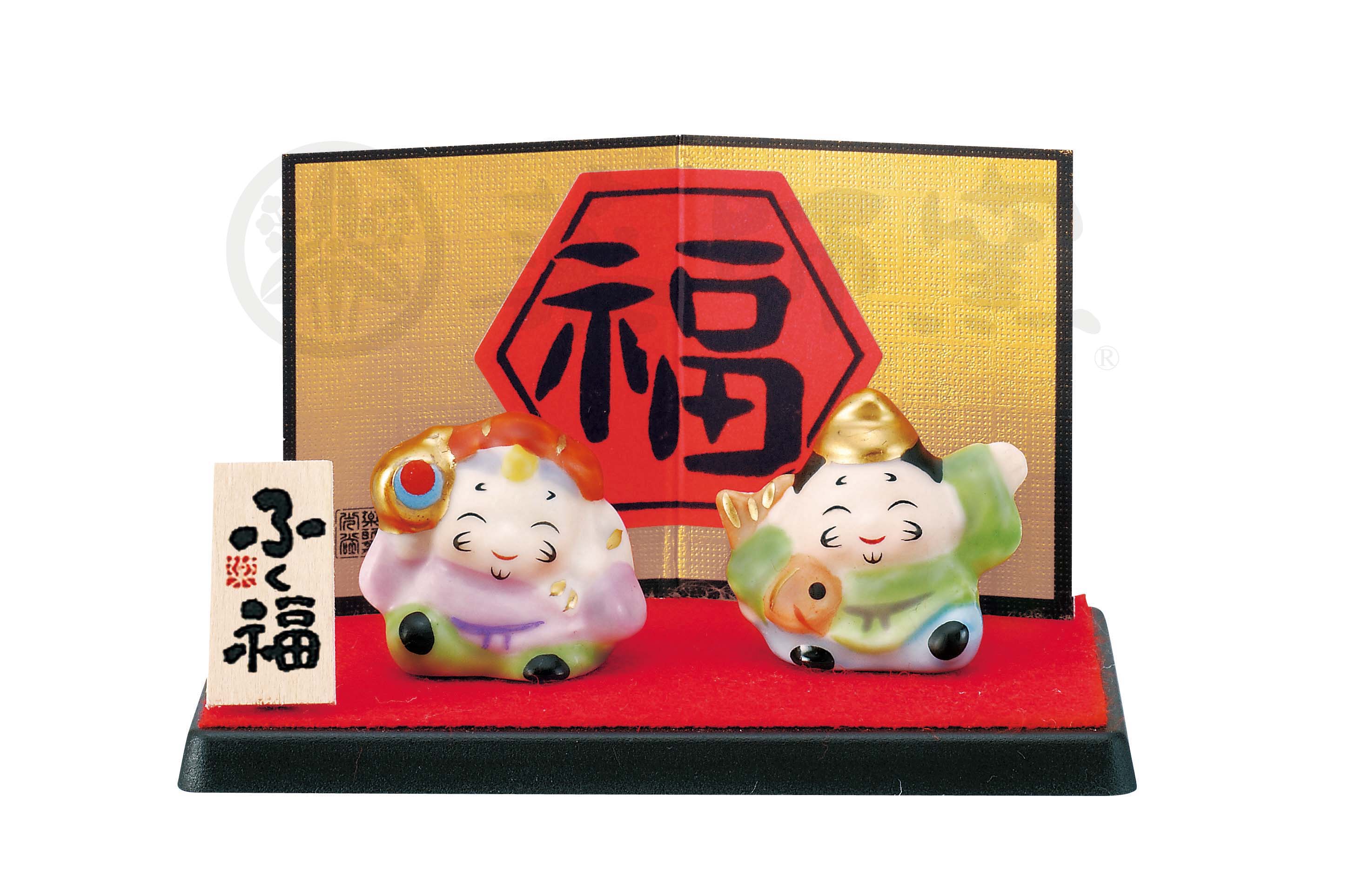 【新登場！やきものの街、瀬戸市発祥のブランド！薬師窯！】彩絵福の神飾り(小)