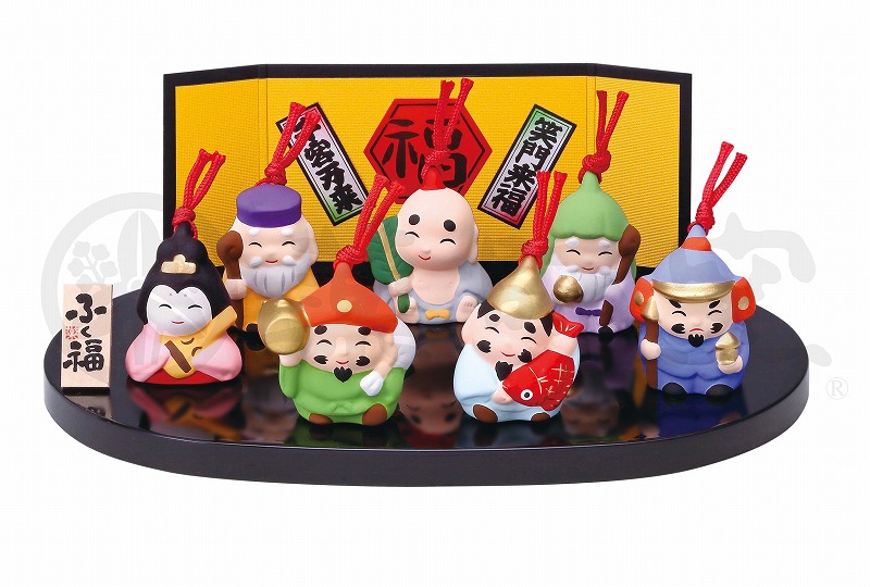 【新登場！やきものの街、瀬戸市発祥のブランド！薬師窯！】錦彩ふく福七福神土鈴