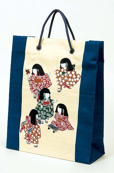 【ご紹介します！安心の日本製！海外土産好適品！京彩 ショッピングバッグ】わらべ　コン
