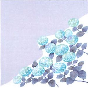 【ご紹介します！着物をまとっているような和柄が人気！絽・レーヨンちりめん友仙ふろしき】あじさい