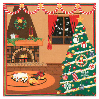 【ご紹介します！すやすや眠った姿がかわいい！三毛猫みけの夢日記　小ふろしき】みけのクリスマス